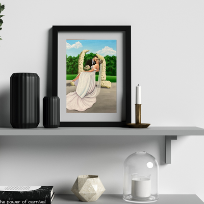 Live wedding painter at Ravenswood Mansion wedding