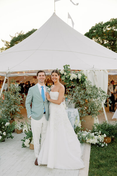 Martha's Vineyard Elopement tablescape by Timeless Events Planning