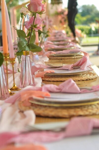Birthday party event styling and decor charter plates