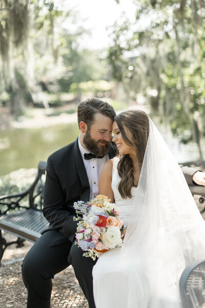 Wedding Couple in the Garden at Supposey Warehouse and Gardens