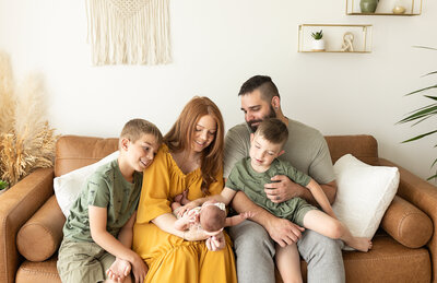 golden hour family photo