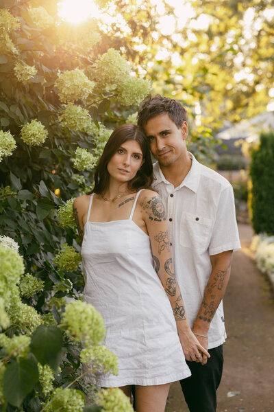 engagement session in garden