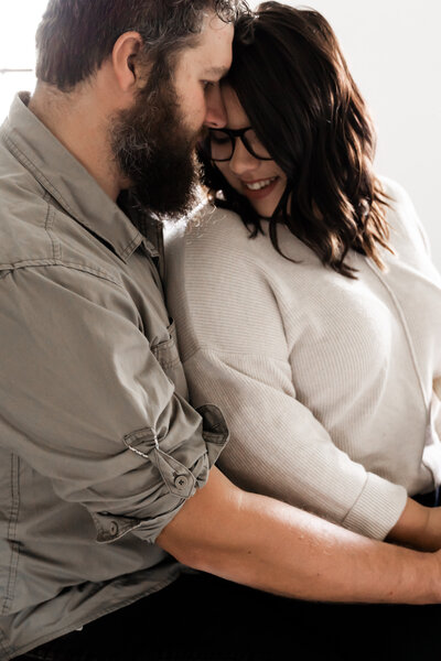 Photo of couple cuddling