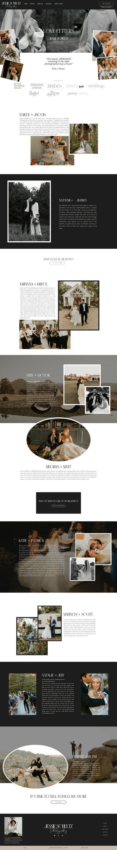 photographers website design