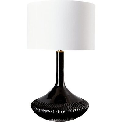 Black Glass Table Lamp CB2 Progression By Design