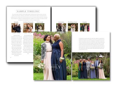 Sample page from wedding guide