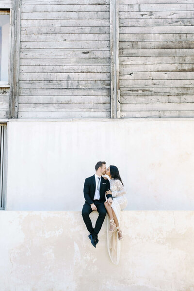 bride and groom portrait by a fine art wedding photographer