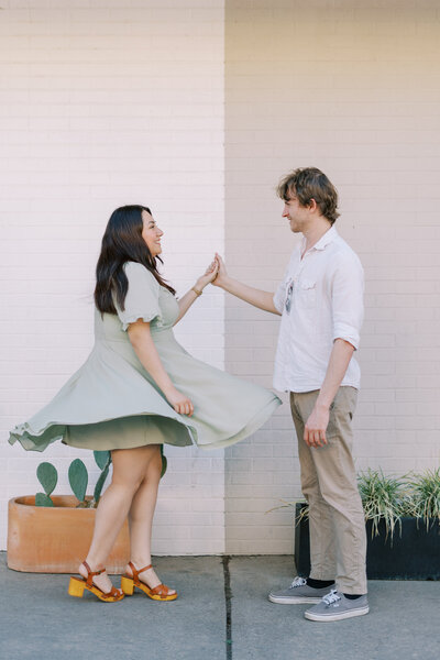 engagement shoot in Downtown Austin