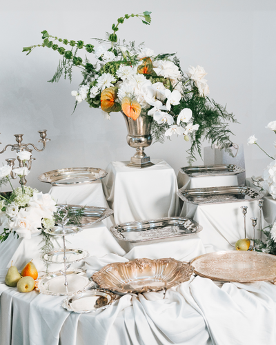 Luxury catering display featuring assorted dishes at London event