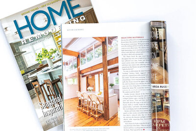 Home Remodel Magazine features our Cape Cod kitchen renovation. A 70's style beach shack in Falmouth gets an updated kitchen, designed to maintain its original details and charm.