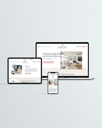Custom website design for interior design studio by Kylie Buss Design