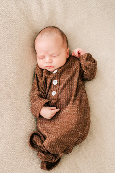 newborn picture in Springfield MO of sleeping baby boy