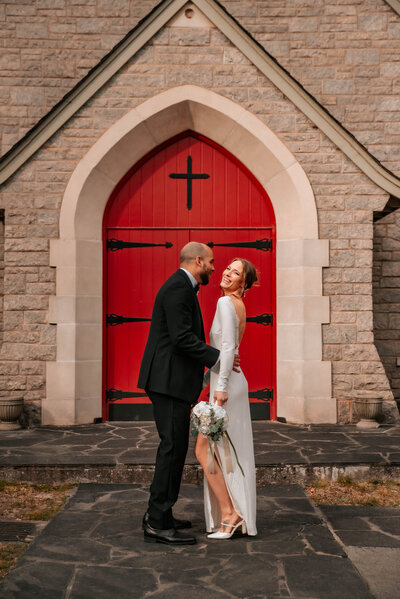 a small wedding , church wedding, 
