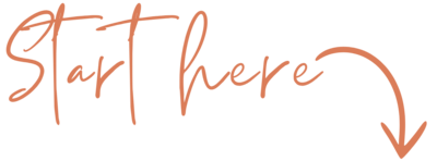 Words: Start Here, with an arrow