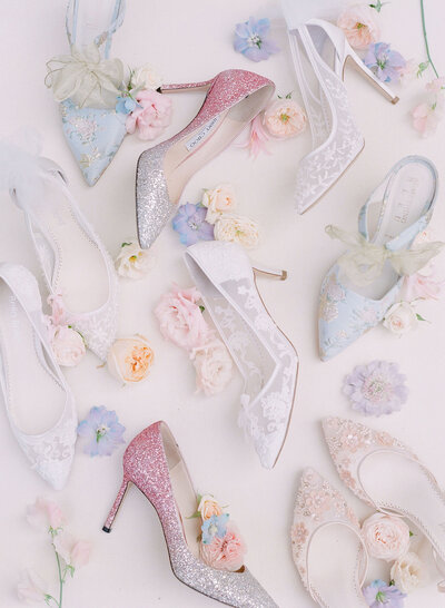Bridal shoes at Château de Champlâtreux Wedding in France