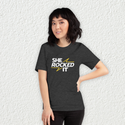 She Rocked It Everyday Shirt makes the perfect feminist xmas gift or feminist secret santa gift and other holiday gifts for women. Perfect for strong women, phenomenal women, and girl power gifts.