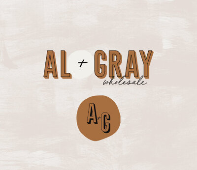 Portfolio images of Al + Gray Graphic tees created by Christy Jo, Brand Designer for Small businesses.