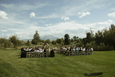 Mountain wedding ceremony