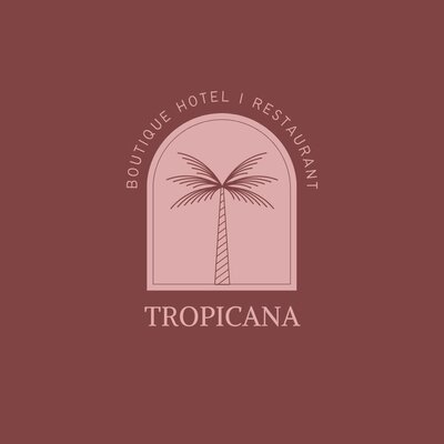 Maroon Pink Palm Arch Logo