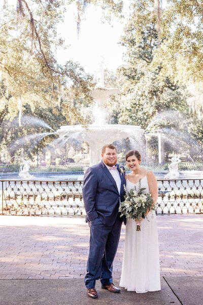 Emily + Brady's  elopement in downtown Savannah - The Savannah Elopement Package, Flowers by Ivory and Beau