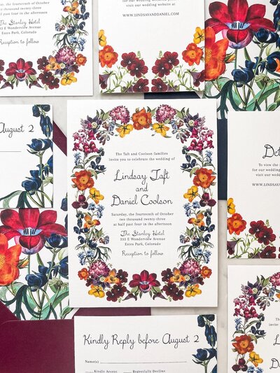 Monogram wedding invite