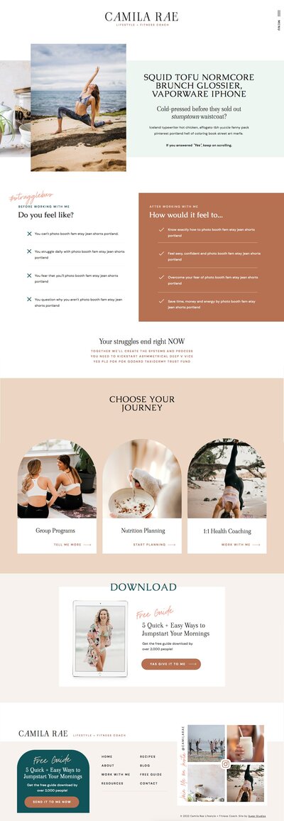 Easy to update Showit website for Coaches, VAs and Service Providers