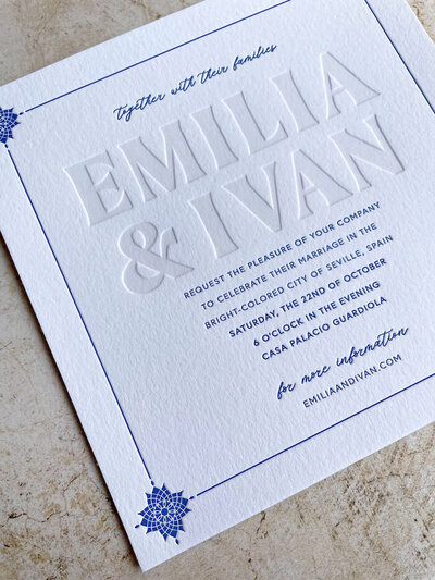 Chicago Suite: Semi-custom letterpress save the date invitations