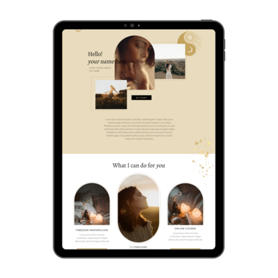 Goddess Website Template for Spiritual Entrepreneurs