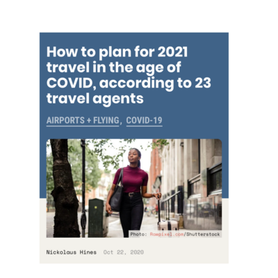 how to plan for 2021 travel