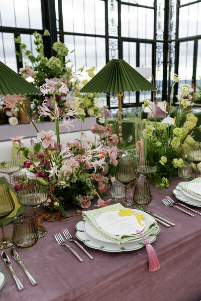 florals for a flat lay at a destination wedding