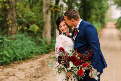 Click to view more photos of Corrie and Neal's wedding at Three Barn Farm