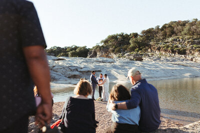 Couple eloping in Big Bend National Park