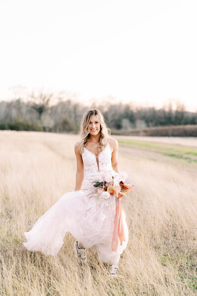 Luxury wedding  image of bride photographed by a Texas film wedding photographer and edited by private photo editors Cultivated Edits