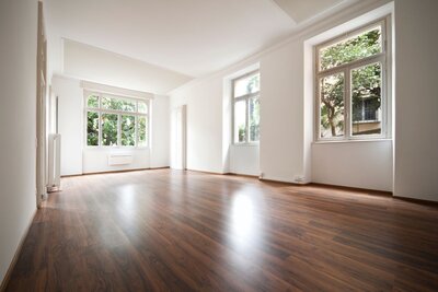 an empty room in a house