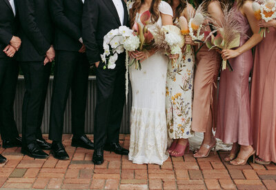 mix match bridal party pink blush tonesgalia lahav