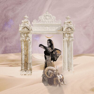 Aries zodiac collage
