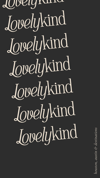 Lovelykind simplified logos repeating on a black background