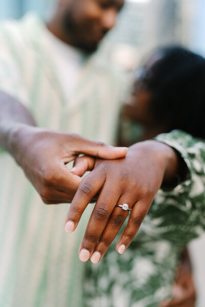 Chicago Proposal Photographer captures River Point Park Surprise Proposal by Ashlee Cole Photography