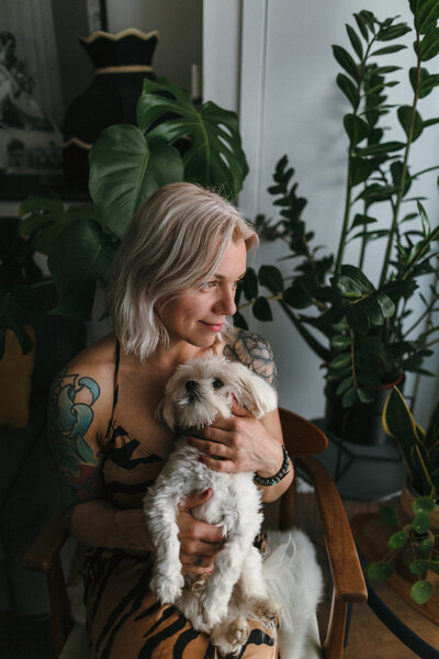 Portrait of Margo R Photography at home
