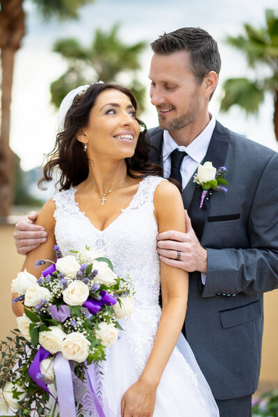 Redondo beach wedding, beautiful married couple, newlyweds,