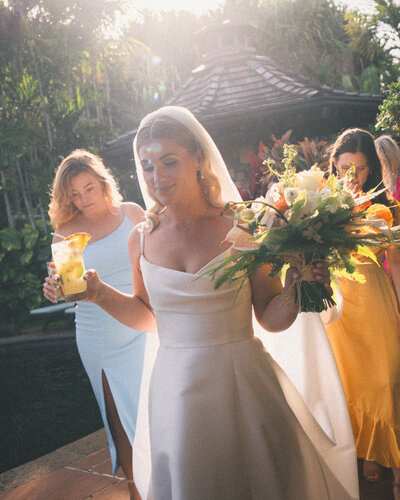 Bride and groom's intimate moment captured by Oahu wedding photographer