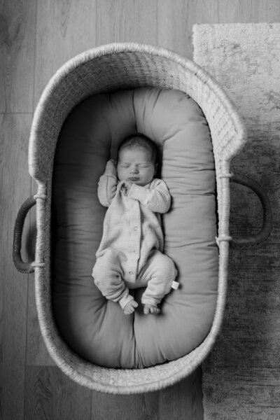 baby in basinet sleeping