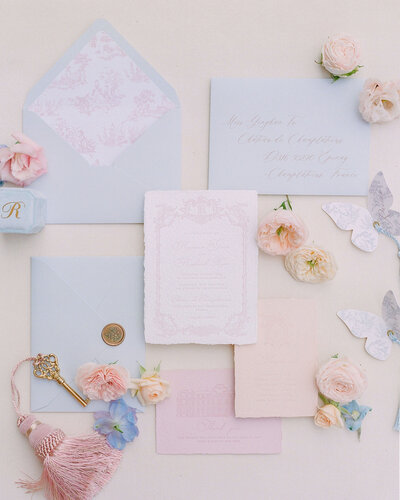 Wedding invitation suite at Château de Champlâtreux