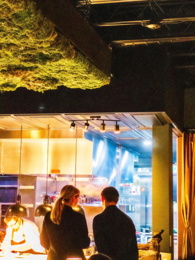 inside our elements themed design kitchen, experience the action beside the pass by booking our 10 course blind tasting menus with inspiration and storytelling 