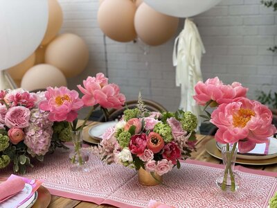 Sweet 16 pink flowers