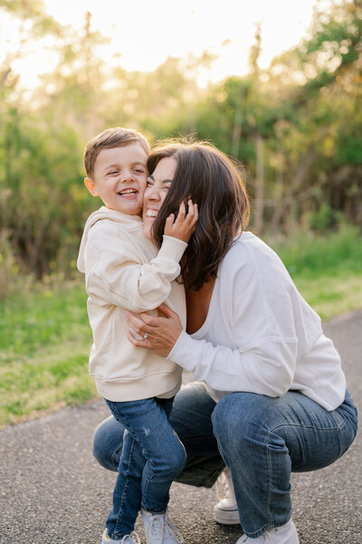 Family laughing
