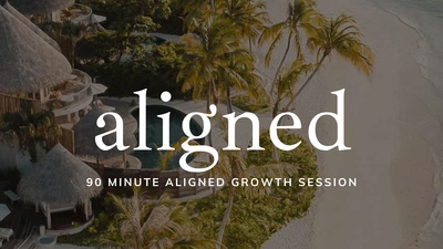 Private immersive 90-minute Aligned Growth session for profound inner alignment and transformative healing