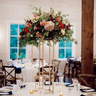 Tall wedding floral centerpiece