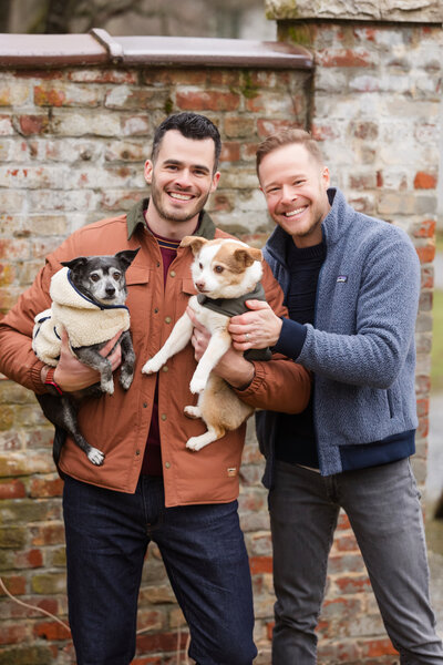 Husbands with dogs at Chesterwood Stockbridge Massachusetts