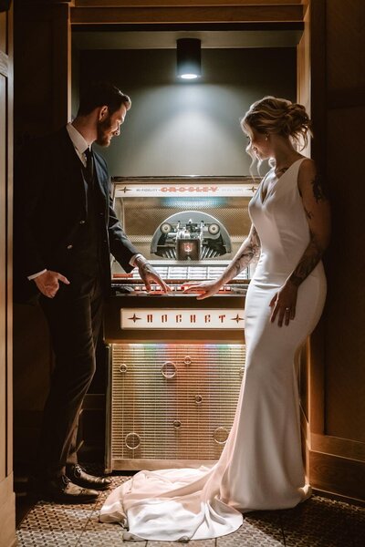 couple in industrial building at their philadelphia pennsylvania wedding